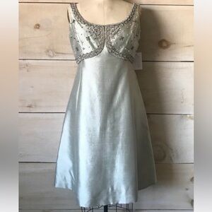 Vintage 1960s Gino Charles Icy Blue Dress